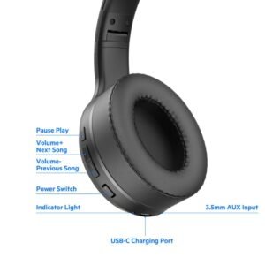 Auriculares Inalámbricos Over-Head Budi – Sonido Envolvente y Comodidad Todo el Día - Imagen 4
