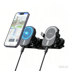 Cargador Inalámbrico Magnético 2 en 1 Universal para Auto – Soporte para Parabrisas y Ventilación - Imagen 1