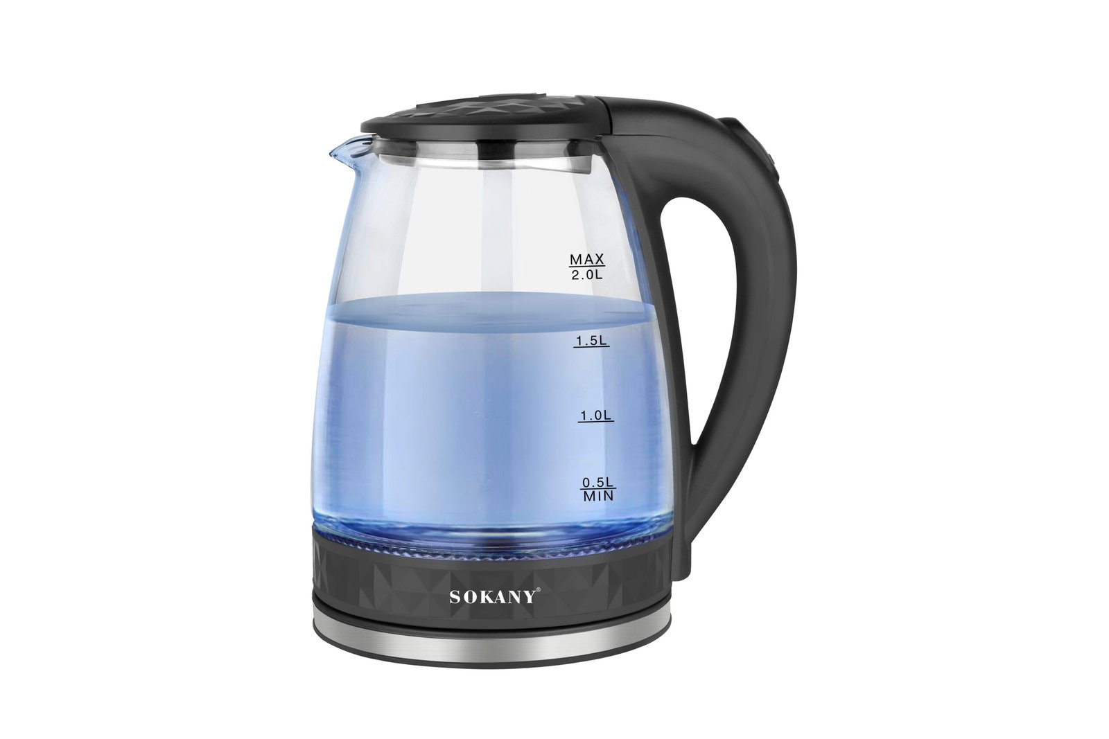 jarra eléctrica de vidrio 2l