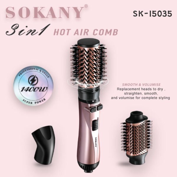 Cepillo Secador de pelo Rotativo Sokany