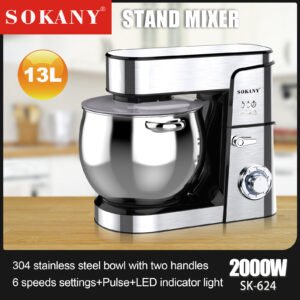 Batidora Panetaria Profesional Sokany 13l 2000w