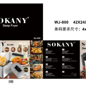 Freidora Sokany Electrica 3.5l 90 A 190 Grados - Imagen 3