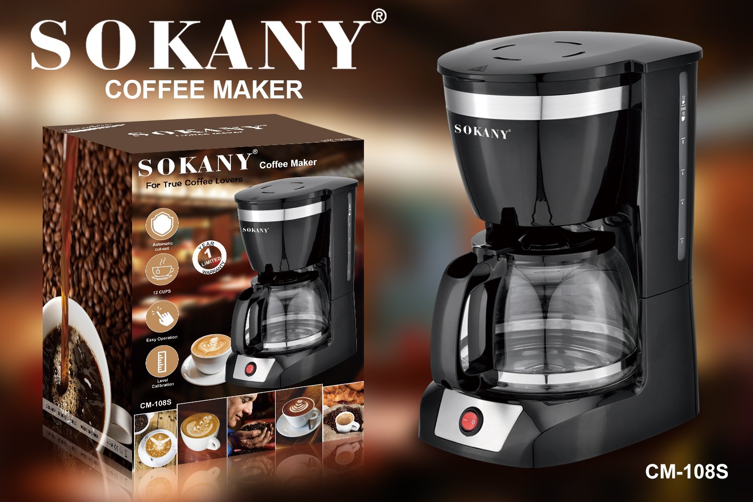 Cafetera Filtro Sokany