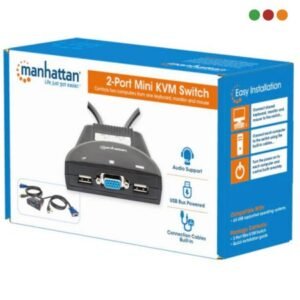 KVM para 2 PC | VGA y USB | c/Audio | Manhattan - Imagen 4
