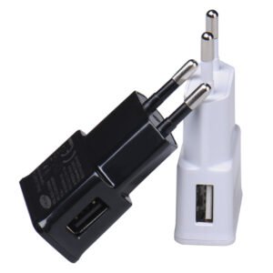 Cargador 220v a USB H - 2 A - Blancos - Imagen 1