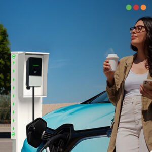 TOTEM CARGADOR ELEC. Alto: 1,70m  / 10 CM NEGRO | LED |5170-E -PROTECTM - Imagen 4