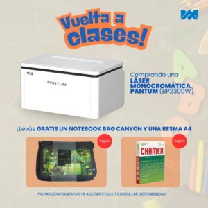 Promo vuelta a clases, impresora + bolso + resma
