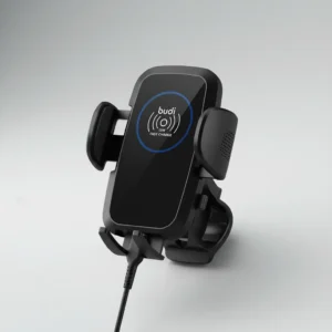 Cargador Inalambrico 15w Budi Con Soporte Universal Para Tel Negro - Imagen 3