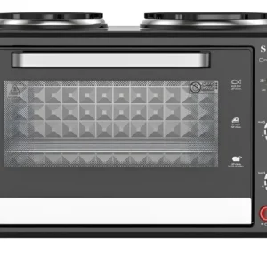 Horno Eléctrico Con Dos Hornallas Sokany Cocina Eficiente Negro - Imagen 4