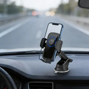 Cargador Inalambrico 15w Budi Con Soporte Universal Para Tel Negro - Imagen 8