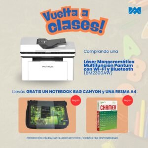 Promo vuelta a clases, impresora + bolso + resma
