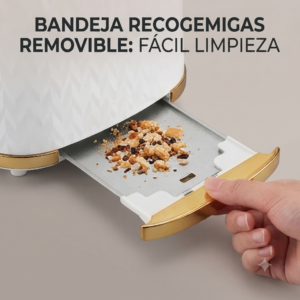 Tostadora Sokany Con Bandeja Recogedor Potencia 780w Blanco - Imagen 3