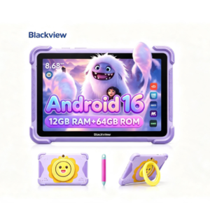 Tablet Blackview LINK 1 Kids 8.68” - 4GB+64GB, Wi-Fi 6, Android 16, Modo Infantil, Purple - Imagen 3